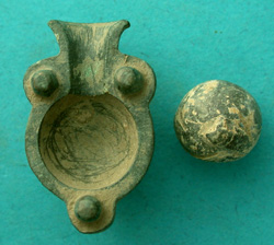 Black Powder Pistol Ball Mold, ca. 16th - 17th Cent., Scarce!